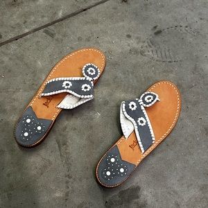 Dark blue/ grey and white Jack Rogers Sandals size 8 good condition